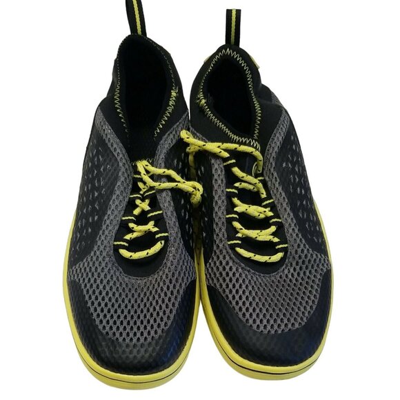 ✅Champion C9 Ernesto Youth Sz 6 Water Shoes Gray/Yellow/Black Mesh Lace Sneakers - Picture 2 of 9
